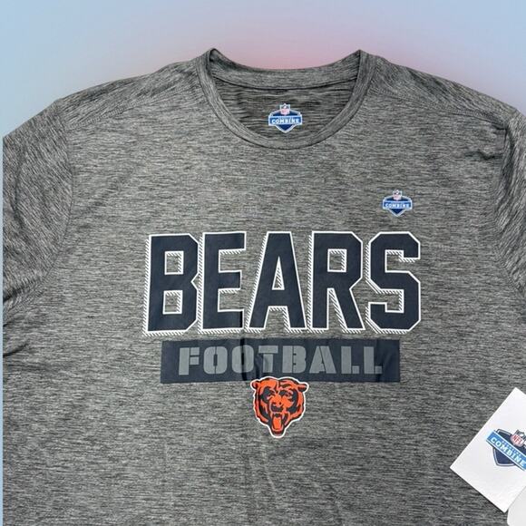 CHICAGO BEARS Men’s Large Gray NFL COMBINE T-Shirt - Picture 1 of 3